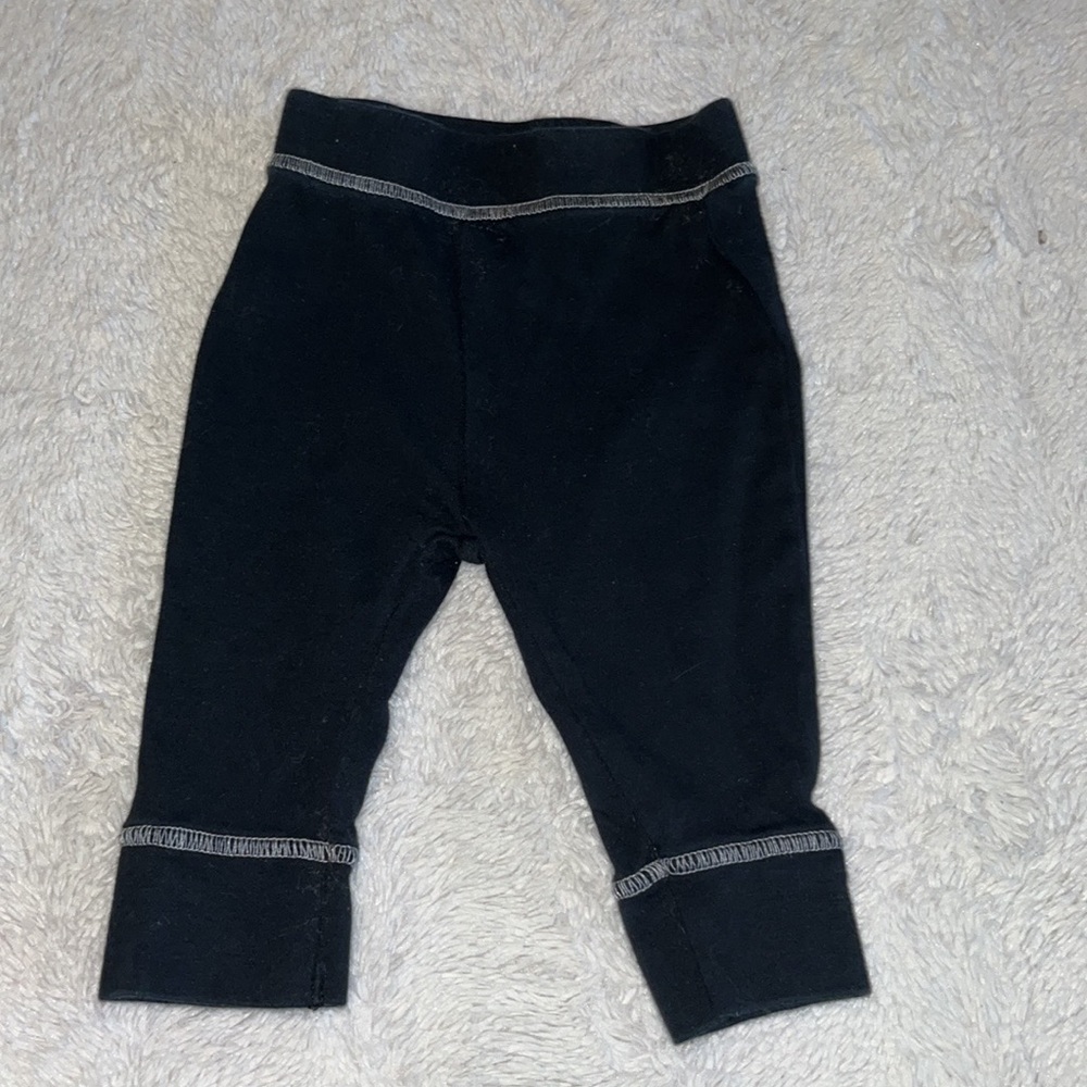 cloud island black pants 3-6 months